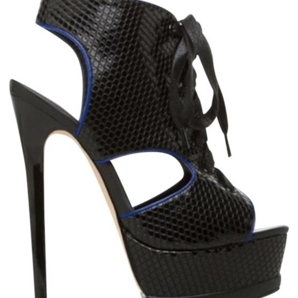 Paper Fox Lace Up Snakeskin Ankle Boots - Picture 2 of 4